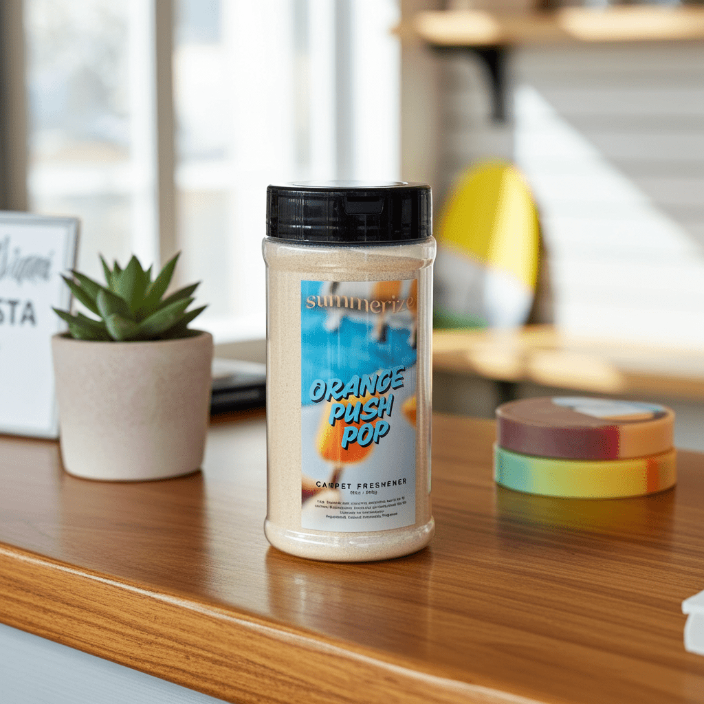 Orange Push Pop Carpet Freshener
